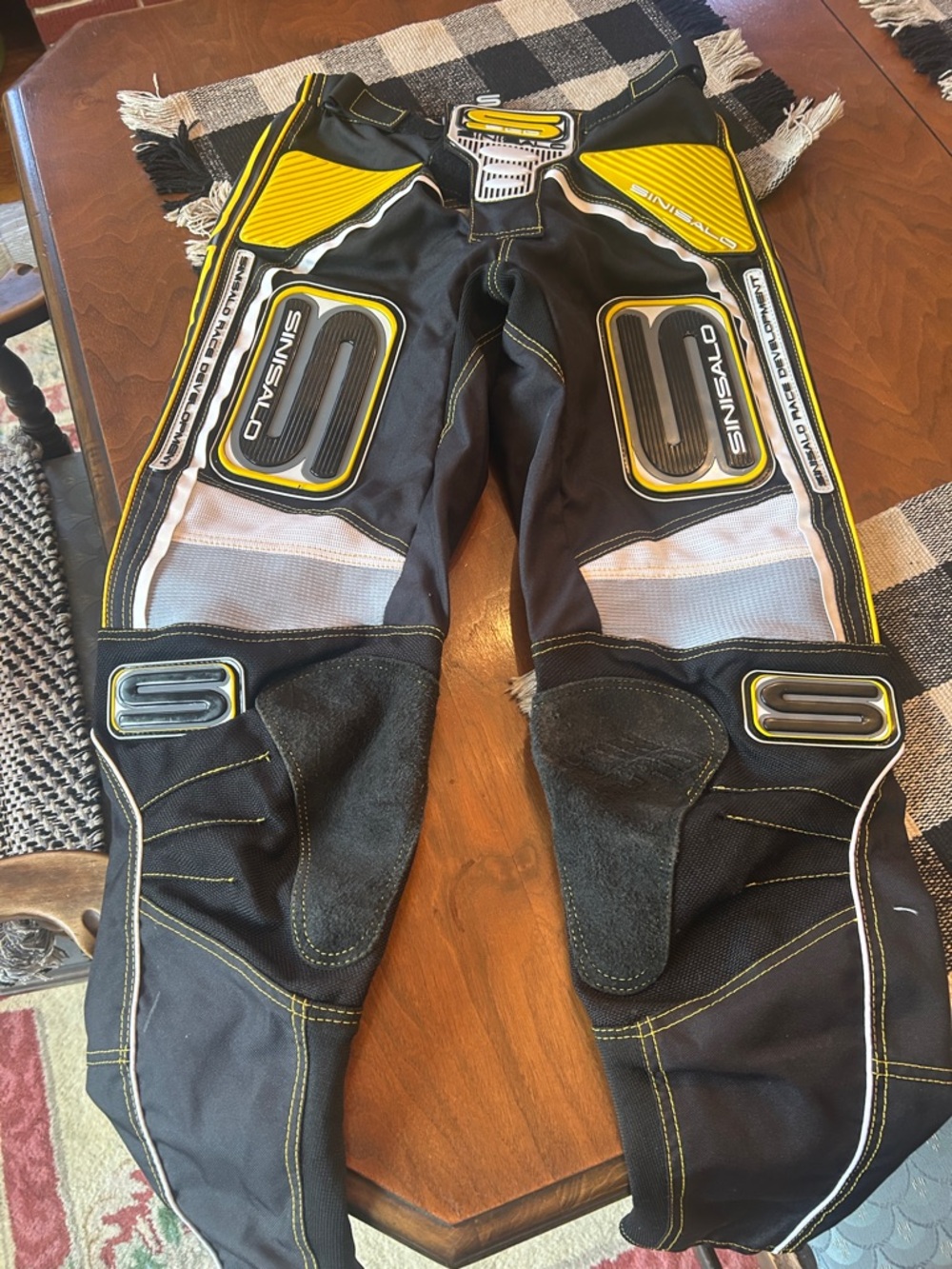 Vintage Sonia’s Black & Yellow Protective Motocross Pants